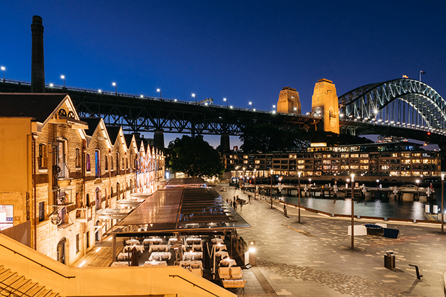 Watersedge at Campbell’s Stores features fine dining and event spaces, located on Sydney Harbour