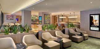 Lounge seating at Plaza Premium Lounge Langkawi